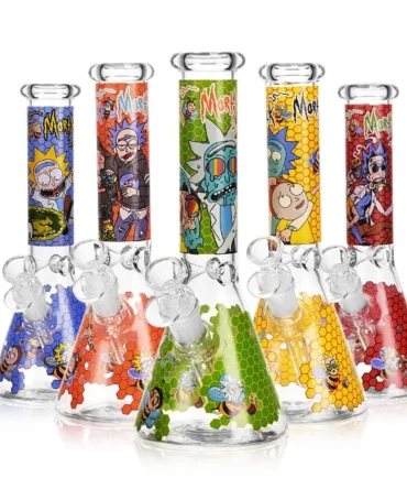 10" Cartoon Hive Ice Catcher Beaker Bong