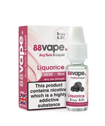 88Vape Any Tank Liquorice 10ml E-Liquid