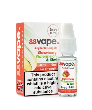 88Vape Any Tank Strawberry Watermelon & Kiwi 10ml E-Liquid