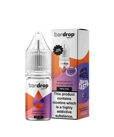Bar Drop Passionfruit Orange Guava 10ml Nic Salts E-Liquid