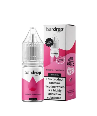 Bar Drop Rhubarb Raspberry 10ml Nic Salts E-Liquid