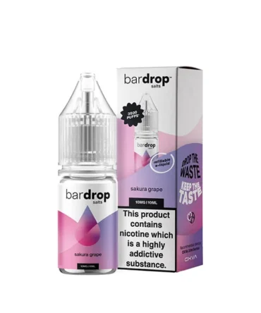 Bar Drop Sakura Grape 10ml Nic Salts E-Liquid