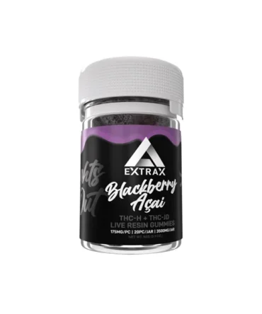 Delta Extrax Blackberry Acai Lights Out Blend THCjd + THCH Gummies 3500MG $13.99