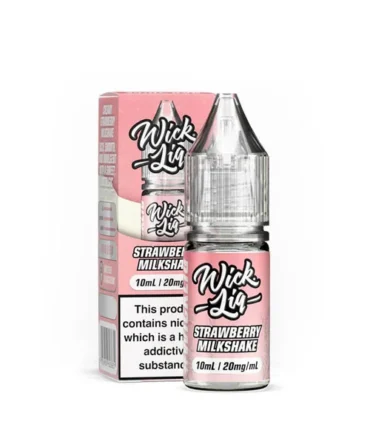 Wick Liq Bar Juice Strawberry Milkshake 10ml Nic Salts E-Liquid